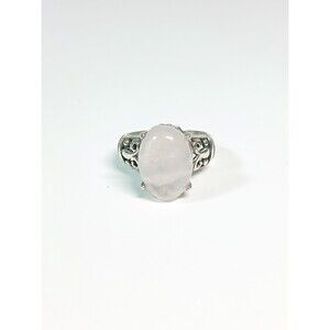 Sterling Silver 925 Vintage Rose Quartz Ring Size 6 ATI